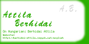 attila berhidai business card